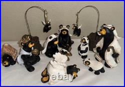 11 Pc Bearfoots Beartivity Nativity Set by Jeff Fleming Big Sky Carvers No Box