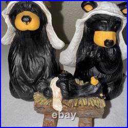 11 Pc Bearfoots Beartivity Nativity Set by Jeff Fleming Big Sky Carvers No Box