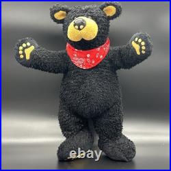 15 BearFoots Poseable Bear Plush Black red bandana Big Sky Carvers
