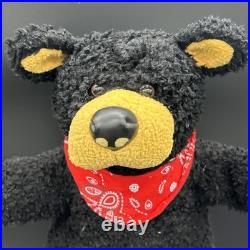 15 BearFoots Poseable Bear Plush Black red bandana Big Sky Carvers