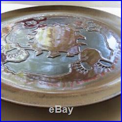 15 Big Sky Carvers Bear Stoneware Embossed Plate Platter Dish Glazed Finish