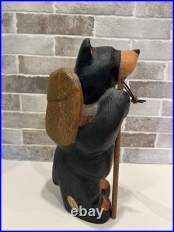 16 Solid Wood Hand Carved Bear Hiking Big Sky Carvers Jeff Fleming Sculpture