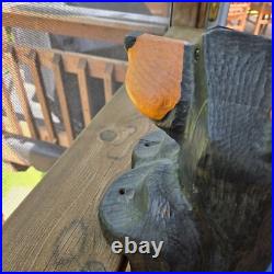 22 Wood Bear Big Sky Carvers Jeff Fleming Sculpture Peeker 8 LB Hand Carved 22 Wood Bear Big Sky Carvers Jeff Fleming Sculpture Peeker 8 LB Hand Carved