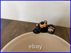 3 Big Sky Carvers Bearfoots Ceramic Cereal Bowls 3D Black Bear by Jeff Fleming