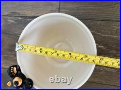 3 Big Sky Carvers Bearfoots Ceramic Cereal Bowls 3D Black Bear by Jeff Fleming