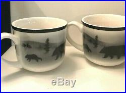 3 Big Sky Lodge Stoneware Bruins Bear Bears Coffee Mug Cups Thomas Norby Design