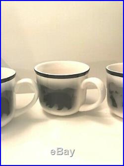 3 Big Sky Lodge Stoneware Bruins Bear Bears Coffee Mug Cups Thomas Norby Design