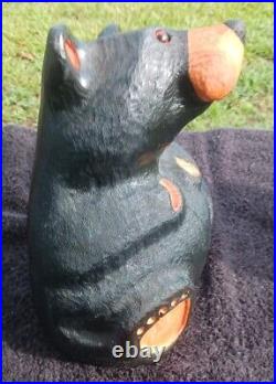 3 Hand Carved Wooden Black Bears Big Sky Bears by Jeff Fleming Montana USA