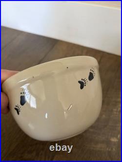 4 Big Sky Carvers Bearfoots Ceramic Cereal Bowls Black Bear by Jeff Fleming