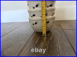 4 Big Sky Carvers Bearfoots Ceramic Cereal Bowls Black Bear by Jeff Fleming