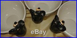 4 HTF Big Sky Carvers Bearfoots Bears Cereal Bowls Discontinued Jeff Fleming