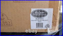 4 NEW Big sky Carvers BRUSHWERKS dinnerware Dinner Plates BEAR