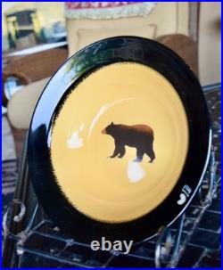 4 New Big Sky Carvers Soup Bowls Black Bear Brushwerks