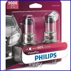 9008VPB2 Philips Set of 2 Headlight Bulbs Lamps Driver & Passenger Side New Pair