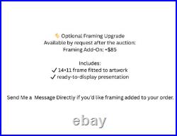 Abstract Face with Feathers Line Drawing Ink on Paper 14x11 Original