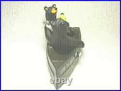 BEARFOOTS BEARS S. S. GOODLIFE 8 FISHING BEARS IN BOAT With TROUT BIG SKY CARVERS