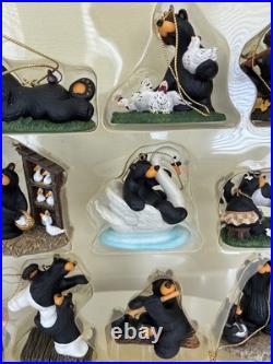 BEARFOOTS Bears by Jeff Fleming 12 Days of Christmas Ornament Set BIG SKY