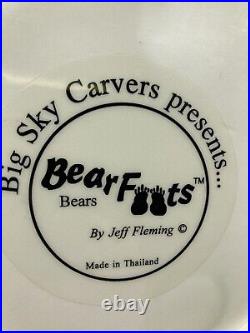 BEARFOOTS Ceramic/Porcelain 12 cookie jar Jeff Fleming Big Sky Carvers NO BOX