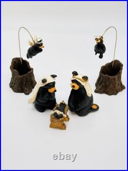 BEARFOOTS Nativity Set I Beartivity Christmas 7-Piece Set Jeff Fleming #50410 BEARFOOTS Nativity Set I Beartivity Christmas 7-Piece Set Jeff Fleming #50410