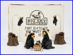 BEARFOOTS Nativity Set I Beartivity Christmas 7-Piece Set Jeff Fleming #50410 BEARFOOTS Nativity Set I Beartivity Christmas 7-Piece Set Jeff Fleming #50410