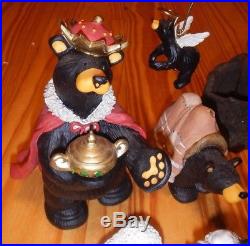BEARTIVITY BearFoot Bears Nativity Set by Jeff Fleming Big Sky Carvers 3 BOX SET