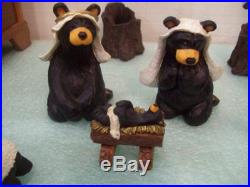 BEARTIVITY BearFoots Bears by Jeff Fleming, Nativity Set, Big Sky Carvers FULL