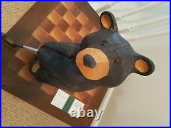 BIG SKY BEARS Carved Wood Golf Sculpture by Jeff Fleming Montana