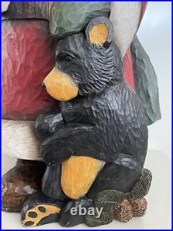 BIG SKY CARVERS 22 H WOODLAND SANTA Folk Art Christmas LARGE Bear Bird Squirrel