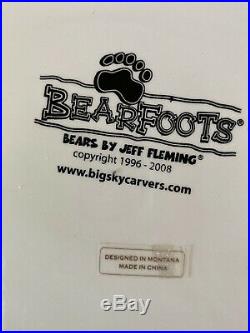BIG SKY CARVERS Bearfoots BLACK BEAR COOKIE JAR Jeff Fleming trout fish cabin