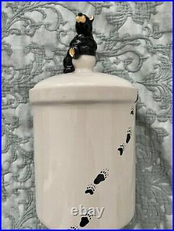 BIG SKY CARVERS Bearfoots Pondering Bear Canister SIGNED