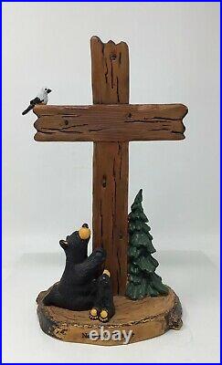 BIG SKY CARVERS By Jeff Fleming BEARFOOTS RETIRED NATURE'S PRAYER with CROSS