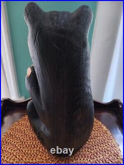 BIG SKY Carvers Black Bear With Fish MONTANA Hand Carved 15 Tall