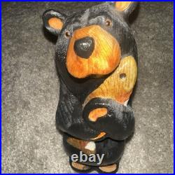BIG SKY Carvers Jeff Fleming 12 Black Bear with Salmon Fishing FISH