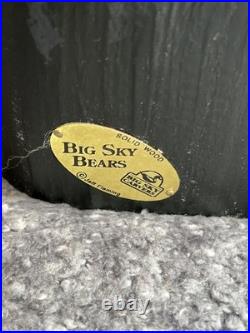 BIG SKY Carvers Jeff Fleming 13 Black Bear with Fishing Pole GUC