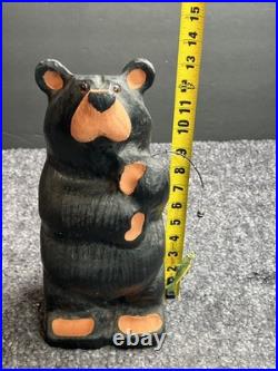 BIG SKY Carvers Jeff Fleming 13 Black Bear with Fishing Pole GUC