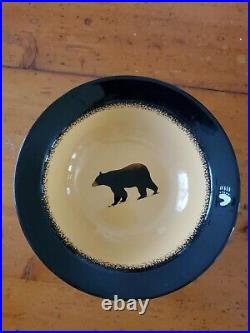 BRUSHWERKS BEAR BIG SKY CARVERS Large Soup Bowl 9 inch