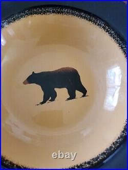 BRUSHWERKS BEAR BIG SKY CARVERS Large Soup Bowl 9 inch