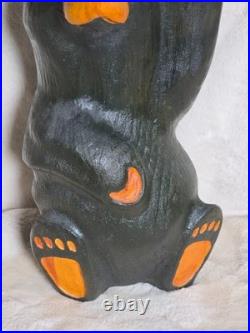 BSC Big Sky Carvers Jeff Fleming Solid Wood 13 Waving Bear Paw Up Sculpture VTG