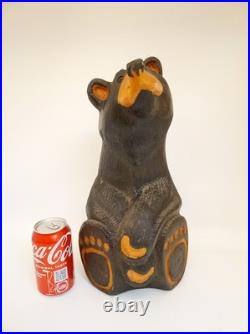 BSC Big Sky Carvers carved wood bear statue 15 tall Bearfoots