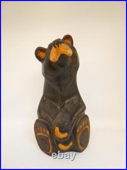 BSC Big Sky Carvers carved wood bear statue 15 tall Bearfoots