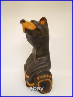 BSC Big Sky Carvers carved wood bear statue 15 tall Bearfoots