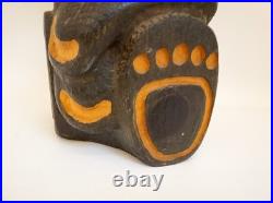 BSC Big Sky Carvers carved wood bear statue 15 tall Bearfoots