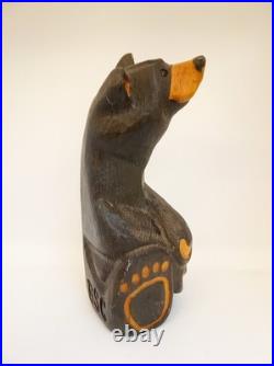 BSC Big Sky Carvers carved wood bear statue 15 tall Bearfoots