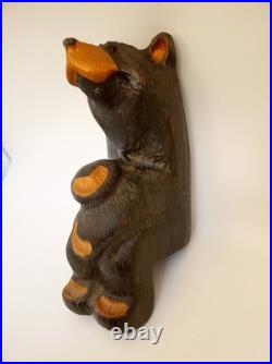 BSC Big Sky Carvers carved wood bear statue step sitter 15 tall Bearfoots