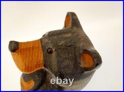 BSC Big Sky Carvers carved wood bear statue step sitter 15 tall Bearfoots