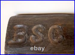 BSC Big Sky Carvers carved wood bear statue step sitter 15 tall Bearfoots