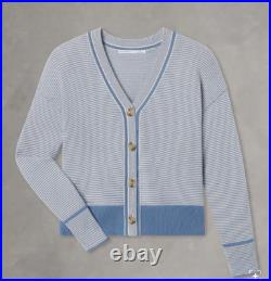 B Draddy Women's THE BEAR 100% Scottish Cashmere V-Neck Cardigan Big Sky