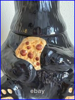 BearFoots Bear Cookie Jar by Jeff Fleming Big Sky Carvers 12 Ceramic Black Bear