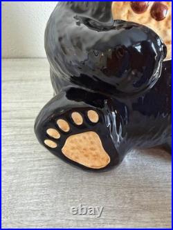BearFoots Bear Cookie Jar by Jeff Fleming Big Sky Carvers 12 Ceramic Black Bear