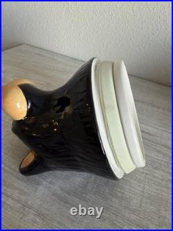 BearFoots Bear Cookie Jar by Jeff Fleming Big Sky Carvers 12 Ceramic Black Bear
